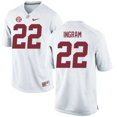 Youth Alabama Crimson Tide #22 Mark Ingram University White College Stitched NCAA Jersey